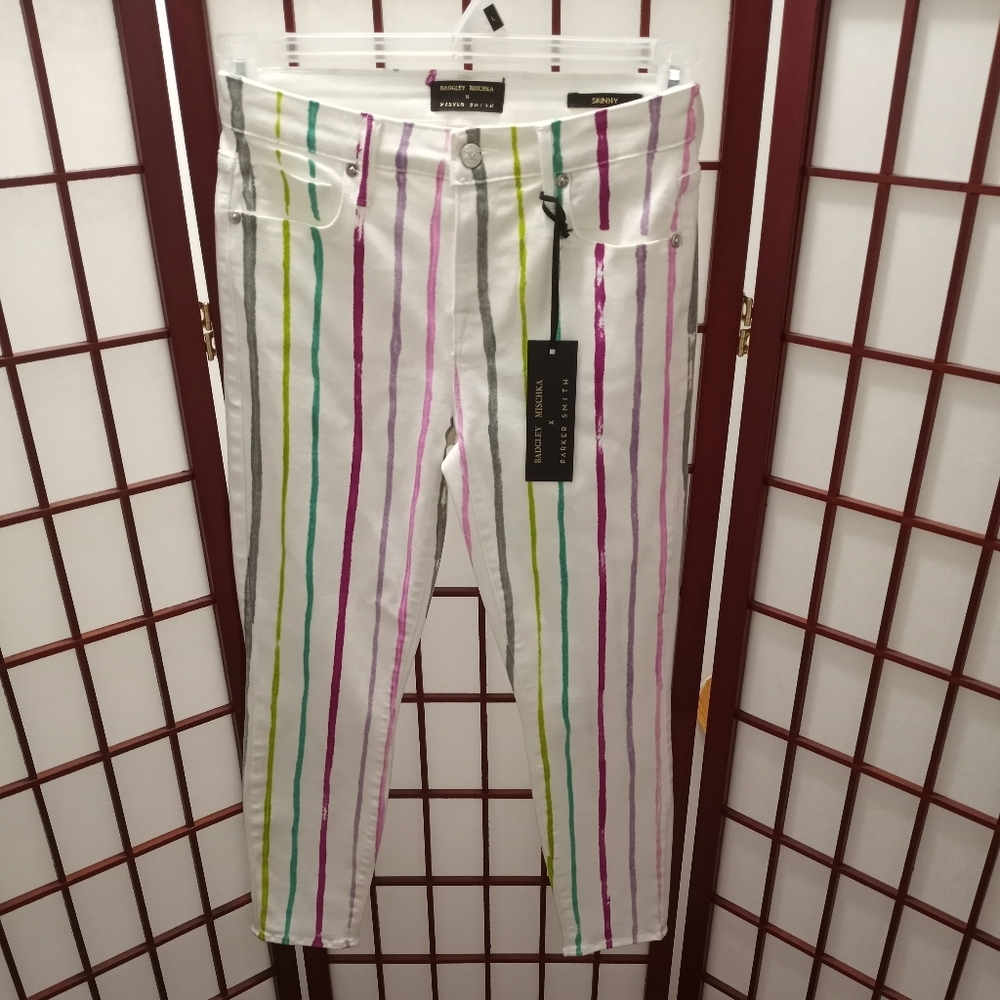 WHITE JEANS MULTI COLOS